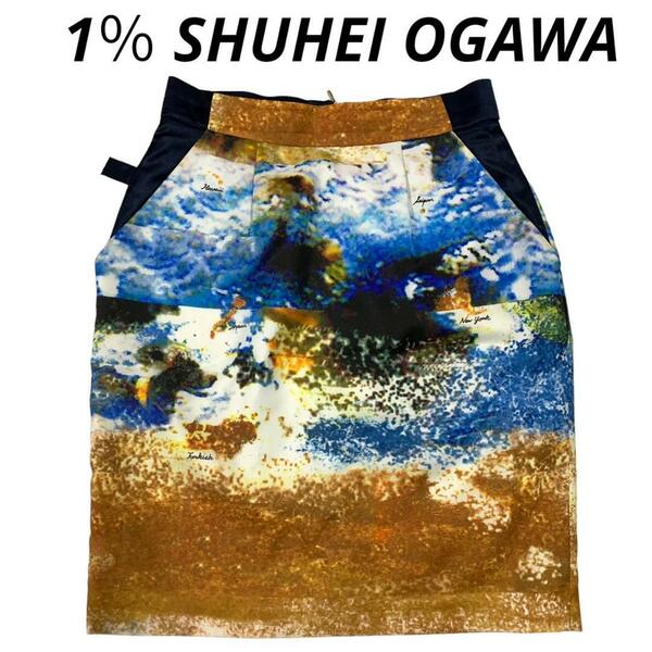 1.Percent shuhei ogawa スカート 美品 ブランド 古着 レディース 柄