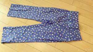 【6】【新品】ZARA　ザラ　花柄　パンツ　ブルー　ボトムス　レディース