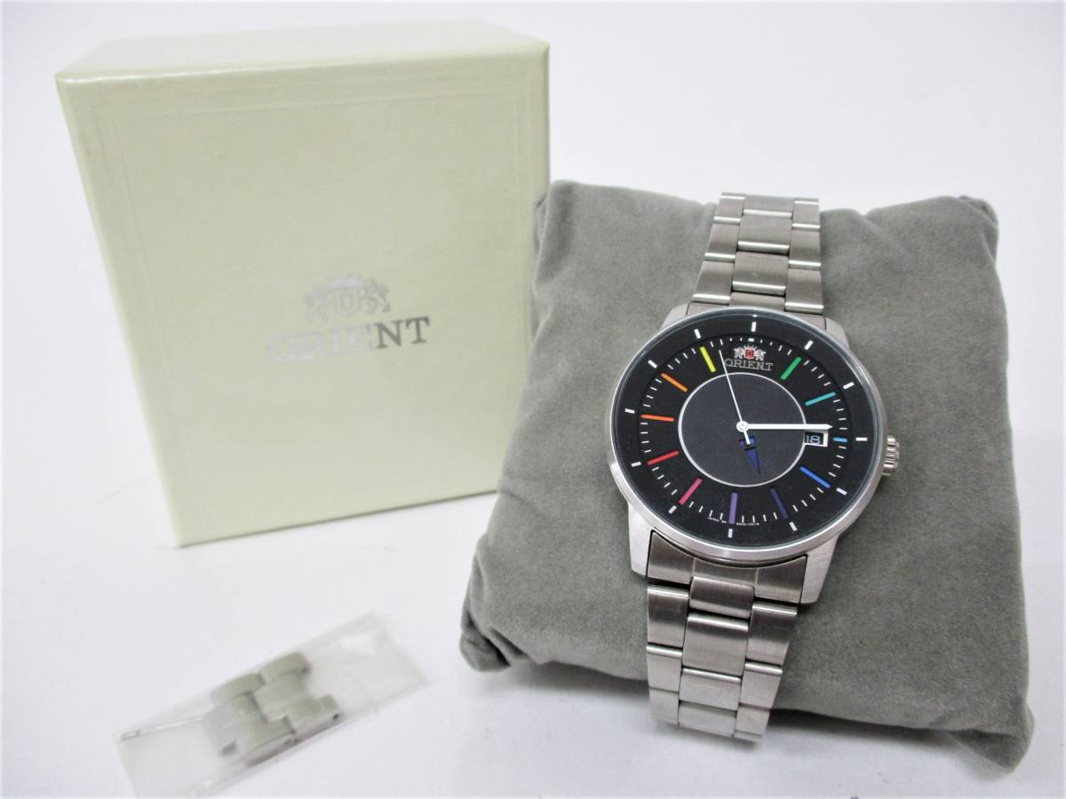 希少【稼働品】ORIENT オリエントER02 ホワイト レインボー 虹 自動巻