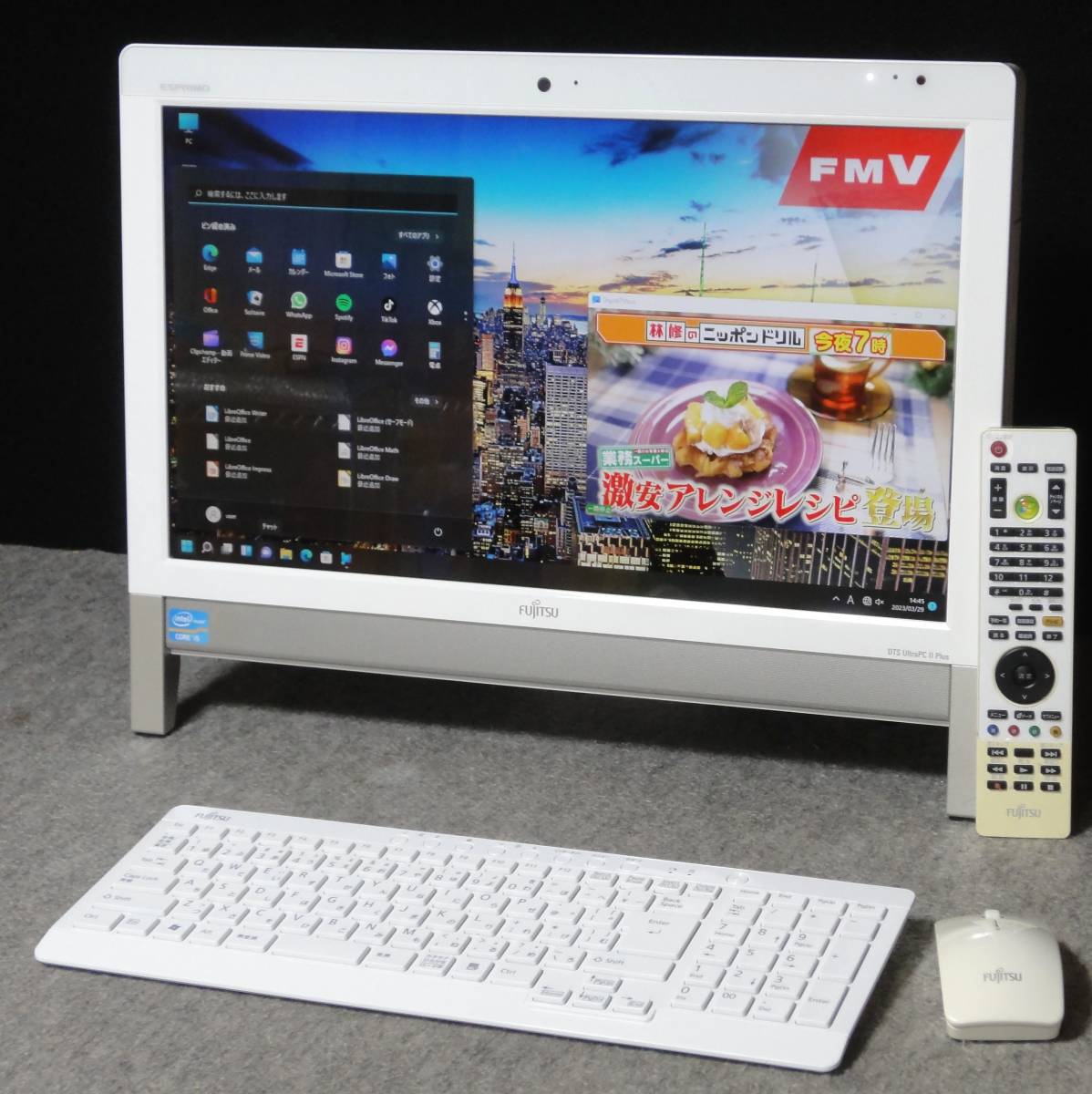 VAIO一体型 Win10 SSD Core i5 地デジ 純正無線KB＆マウス 【テレビで 