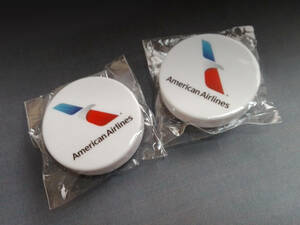 即決 American Airlines マグネット 2個セット 磁石 エアライン グッズ アメリカン航空 ロゴマーク 社名 航空会社 クリックポスト 送料無料