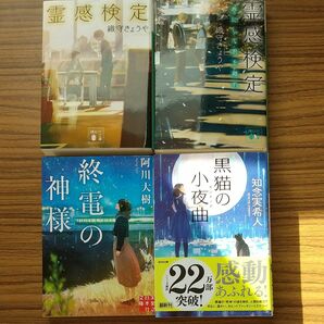 小説セット　終電の神様　黒猫のセレナーデ　霊感検定１巻と３巻　知念実希人　織守きょうや　阿川大樹　小説まとめて　セット 文庫本