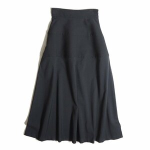 K6623H2　▼CLANE クラネ▼　DOME LINE SKIRT ロングフレアスカート ブラック 0 / 黒 11109-6042 ポリエステル レーヨン マキシ丈 春～秋