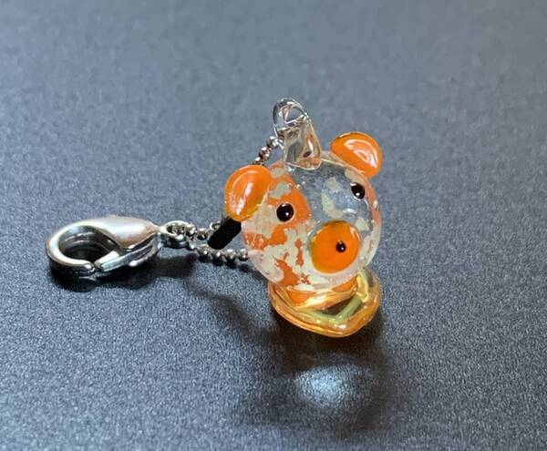 5個セット 箱入りアニマル ガラス 動物 クマ 熊 くま キーホルダー ガラスチャーム ストラップ ミニ プチアニマル