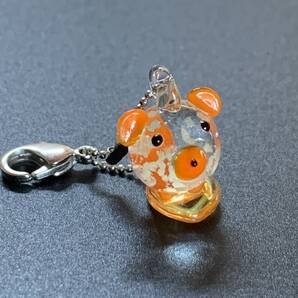 5個セット 箱入りアニマル ガラス 動物 クマ 熊 くま キーホルダー ガラスチャーム ストラップ ミニ プチアニマル