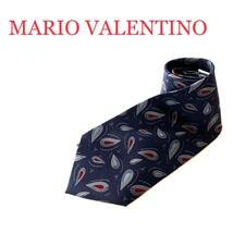 １円　美品　MARIO VALENTINO ネイビー　柄　ネクタイ　メンズ_画像1