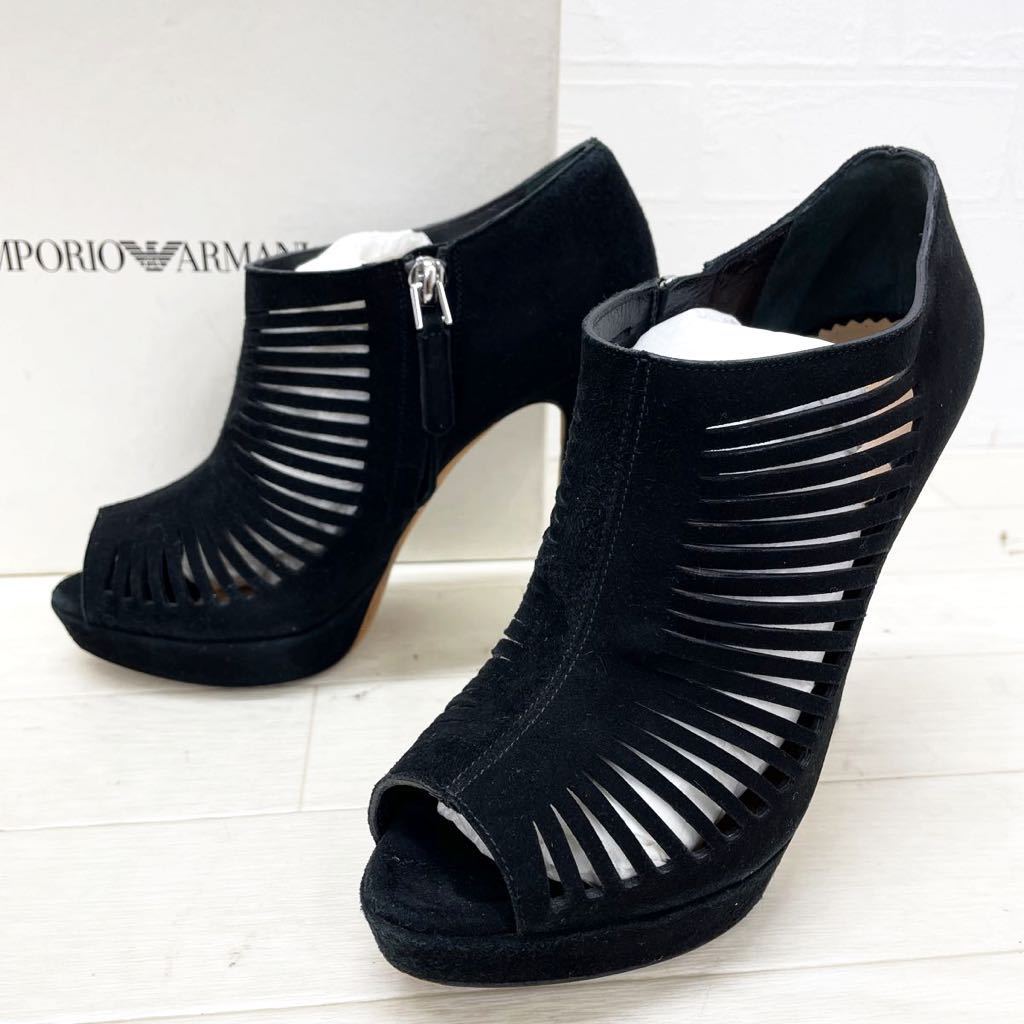 ヤフオク! - EMPORIO ARMANI◇ショートブーツ/39/ブラッ...