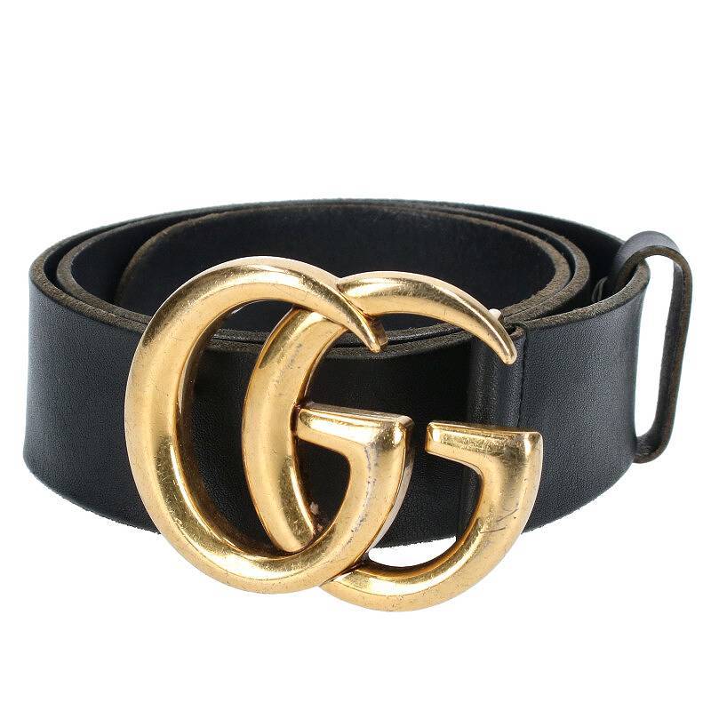 ヤフオク! -gucci レザー ベルト ダブルg バックル(ブラック レザー)の