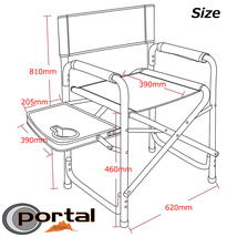 ★北米発ブランド★PORTAL★アウトドア ディレクターチェア★サイドテーブル付チェア★持ち運び折り畳みイス★リラックスチェア★５_画像6