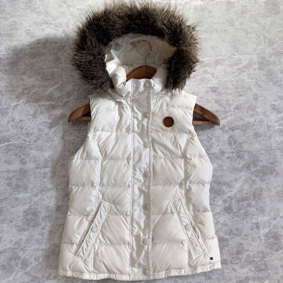 ☆未使用☆TOMMY HILFIGER ファー/フード付きダウンベスト 最適な価格