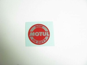 MOTUL 正規品　ステッカー　丸型　NOW ON DUTY　φ25mm　モチュール　新品　送料￥84-(300V)