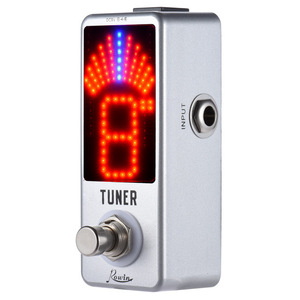  pedal type Mini black matic tuner led display tu Roo bypass guitar / base 