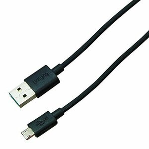 送料無料【未使用品】リバーシブル 両面挿せる Micro USBケーブル 1m ブラック 黒 micro-B USB A■2.4A 急速充電対応■充電・同期ケーブル