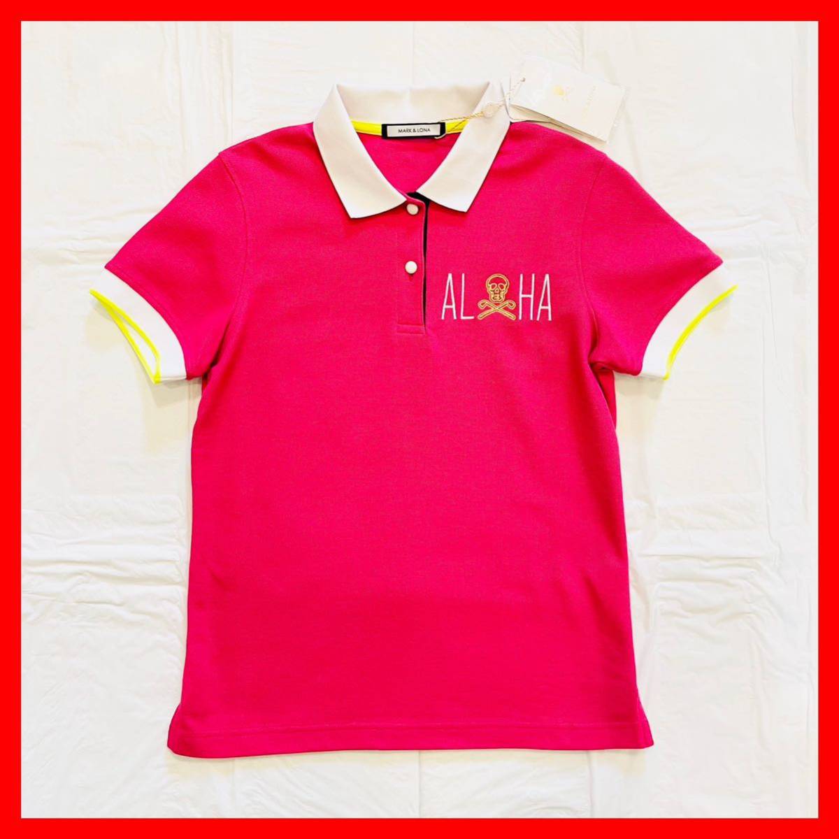 限定】 MARK&LONA マークアンドロナ ポロシャツ 半袖 オレンジ ピンク