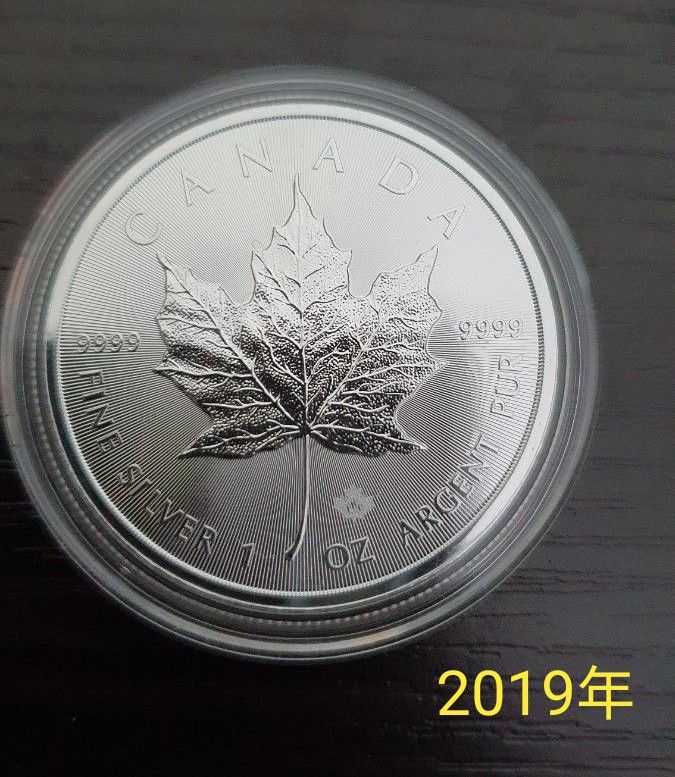 メイプルリーフ銀貨 2019年 エリザベス女王 1オンス 9999純銀