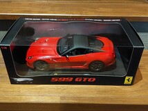 1/18 HotWheel フェラーリ 599 GTO レッド マテル エリート (Ferrari スペチアーレ ELITE 京商 BBR Looksmart F50 F40 ENZO 288 360 430)_画像1