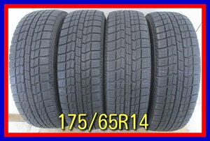 ■中古タイヤ■　175/65R14 82Q AUTOBACS NorthTrek N3I パッソ ノート フィット デミオ等 冬タイヤ スタッドレス　送料無料　A581