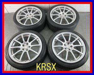 ■中古タイヤホイール■　KRSX 7.5J +47 5H 100 YOKOHAMA KREUTZER 215/45R17 91W プリウス ライトウエイト 人気 軽量 激安 送料無料 J631