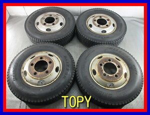 ■中古タイヤホイール■　TOPY 16インチ 5.5J +116.5 5H 203.2 29 146 BRIDGESTONE W979 205/85R16 117/115L LT 4本 激安 送料無料 J679