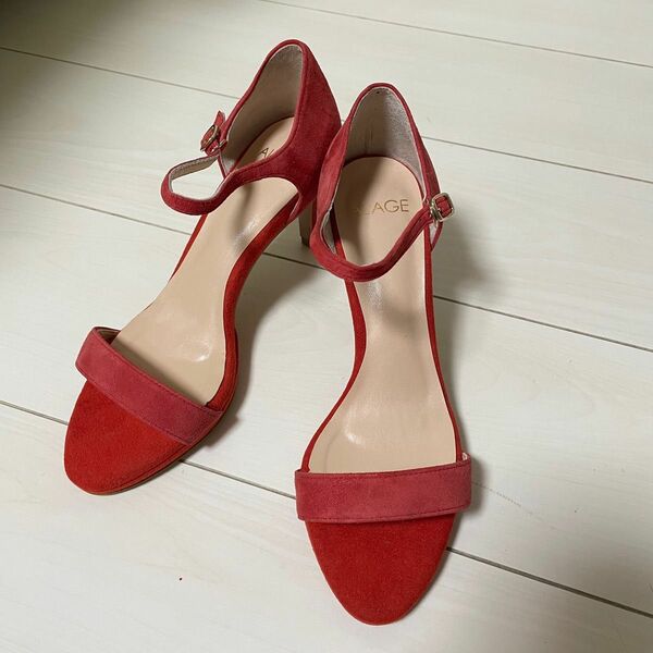 新品未使用　ALAGE ストラップピンヒールサンダル　日本製　23 1/2 天然皮革　 女性用 婦人靴