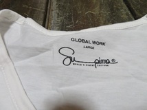 ユーズドＴシャツ★GLOBAL WORK　グローバルワーク★白無地スプーンネック★Mサイズ_画像5