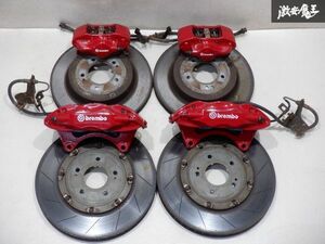 三菱純正 brembo ブレンボ CZ4A ランサーエボリューション10 ランエボ10 4POT 2POT ブレーキ キャリパー 一台分 ローター付 棚2P23