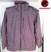 ◆良品◆MAMMUT/マムート◆マウンテンパーカー ジャケット◆レディースL◆紫◆ジッパー◆フード◆クーリング効果◆防寒◆防風◆_画像1