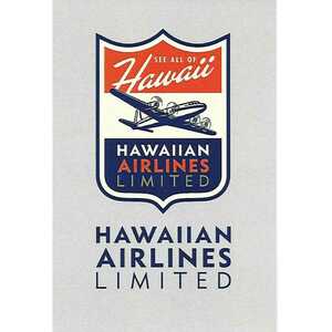 レア【新品未使用】ハワイアン航空 ポストカード 絵葉書 Hawaiian Airlines ハワイアン ハワイ ロゴ入り エアライングッズ 飛行機 航空会社