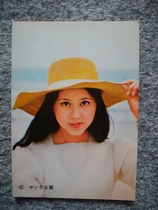 栗田ひろみ　カラーブロマイドカード（縦１０・５ｃｍ、横７・３ｃｍ）