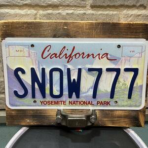 激レア777 アメリカカリフォルニアナンバープレート ライセンスプレートヨセミテ国立公園限定USDM LOWRIDER STANCE 北米 アメ車シボレー