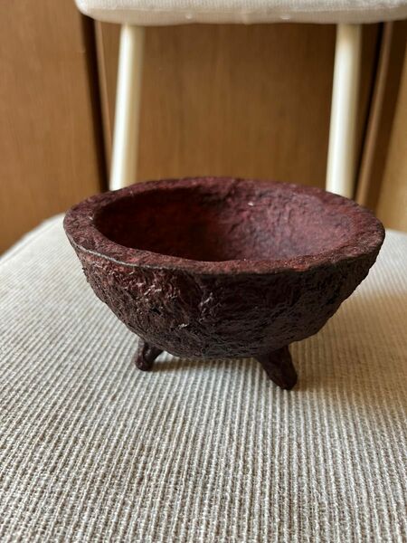 タイ製　紙粘土製の器のオブジェ