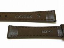 ☆新品正規品☆『SEIKO』セイコー バンド 12mm 牛革スムース(切身撥水ステッチ付き甲丸)DXJ3 こげ茶色【送料無料】_画像5