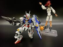 HG 1/144 『機動戦士ガンダム 水星の魔女』 エアリアル(フライトユニット付き)＆スレッタ・マーキュリーセット プラモデル塗装完成品_画像1