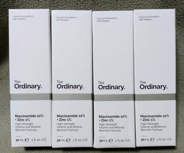 ■送料無料■4本組 The Ordinary ナイアシンアミド10% + 亜鉛1% 30ml ジオーディナリー ジ・オーディナリ