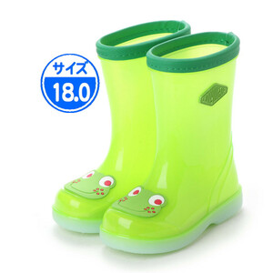 【B品】JWQ06 キッズ 長靴 グリーン 18.0cm 緑 子供用