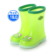 【B品】JWQ06 キッズ 長靴 グリーン 19.0cm 緑 子供用_画像1