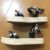 TOGA PULLA トーガ プルラ ストラップ付 サンダル 38 24cm STUDIOUS WEDGE SANDLS ブラック_画像5