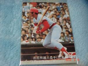 カルビー '77年 プロ野球カード 『目指せ！ペナント奪取』ハイナンバーカード NO.213 (衣笠／広島) 青版