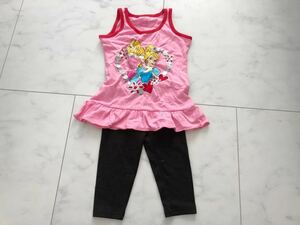 新品 ディズニープリンセス セットアップ 4T チュニック Tシャツ スパッツ