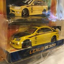 未開封 Jada 1/64 LEXUS IS300 DUB カスタム イエロー ミニカー レクサス TOYOTA トヨタ アルテッツァ モデルカー 黄色 ドリフト_画像3