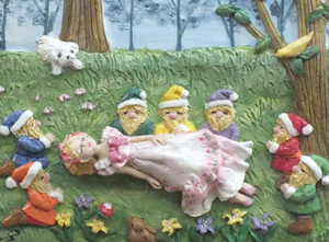 [ Snow White ]* solid panel * literary creation clay craft house. handmade work 