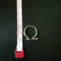 オープンリング 指輪 シルバー フリーサイズ ハミング バード 鳥 レディース 韓国 調節可能 動物 デイジー 花 蓮 ハチドリ #C485-4_画像3