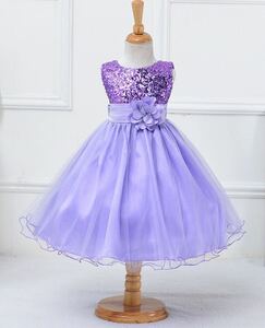 120cm child dress Kids dress presentation formal wedding baby dress birthday musical performance . child dress piano presentation The Seven-Five-Three Festival . birthday purple 