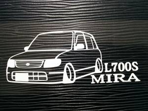 ミラ 車体ステッカー L700S ダイハツ 車高短仕様 エアロ