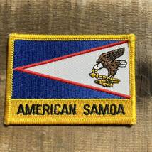 【USA vintage】AMERICAN SAMOA ワッペン　アメリカ領サモア　国旗　刺繍ワッペン　アイロンワッペン　アメリカ　ビンテージ_画像1