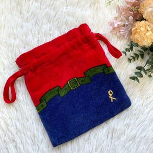 E3497 superior article Roberta di Camerino pouch pouch case navy green red 