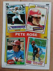 ★PETE ROSE TOPPS 1986 #6 MLB メジャーリーグ 大リーグ ピート ローズ REDS レッズ PHILLIES フィリーズ LEGEND 激めん 賭博
