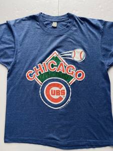 ビンテージ◆80’s スクリーンスターズ SCREEN STARS 1988 MLB CHICAGO CUBS シカゴカブス Tシャツ　ヴィンテージ　USA製　ロゴTシャツ