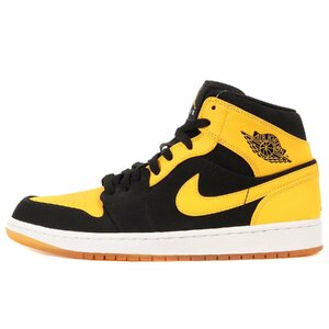 NIKE ナイキ AIR JORDAN 1 MID NEW LOVE (554724-035) 17年 エアジョーダン 1 ミッド ニューラブ ブラック バーシティメイズ US10 28.0cm