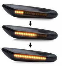 BMW スモーク LED 左右セット シーケンシャル ウインカー サイドマーカー X1 X3 X5 E83 E81 E87 E88 E82 E90 E91 E92 E93 ライト_画像8